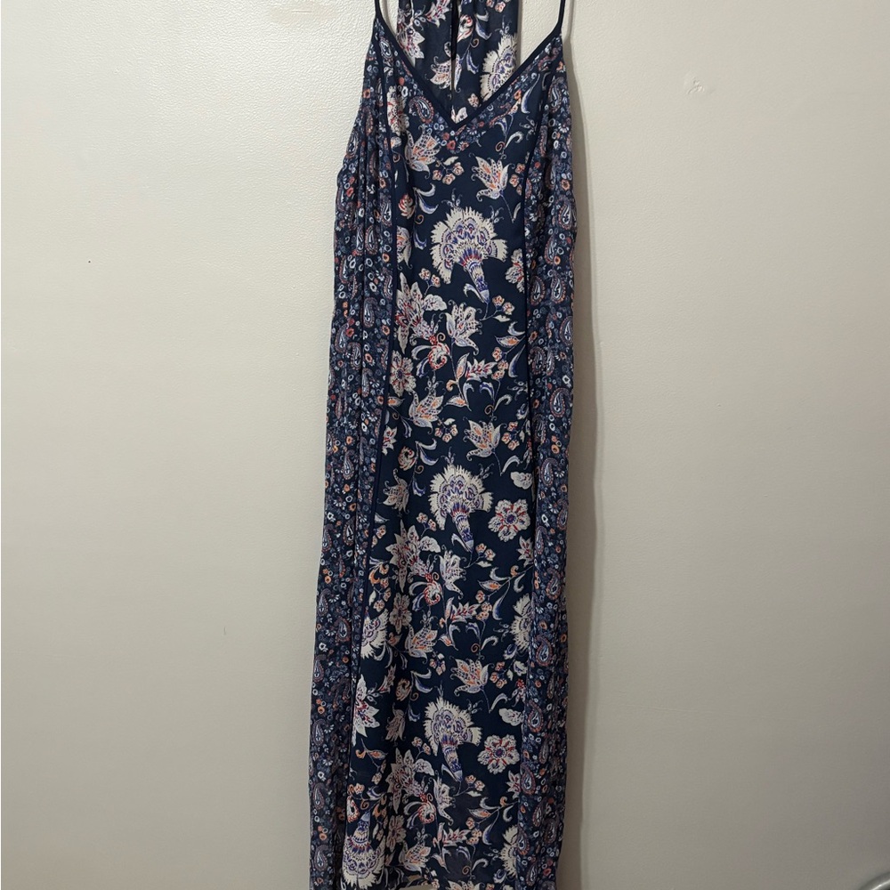 Lucky Brand Dark Blue Floral Maxi Dress